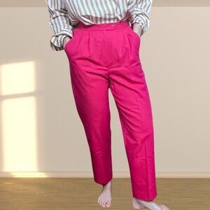 Vintage Appleseeds Pink High Waisted Slacks, Elastic Waist Made in USA